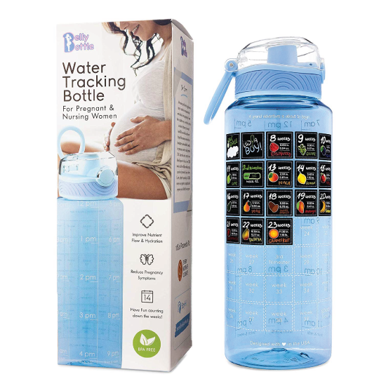 BellyBottle Water Tracking Bottle Blue Bump Boxes