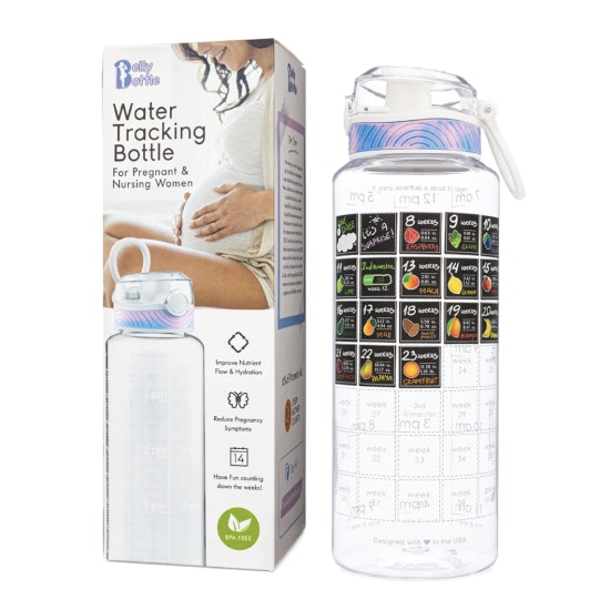 BellyBottle Water Tracking Bottle - Clear