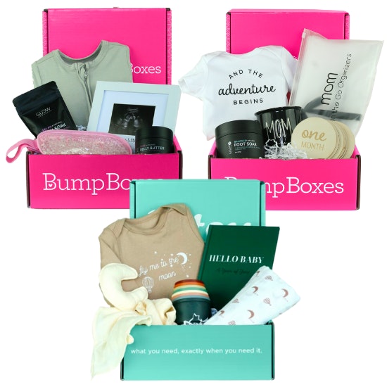Bump Boxes Trimester Bundle: Pregnancy Gift Box for 2nd, 3rd Trimester &  Newborn